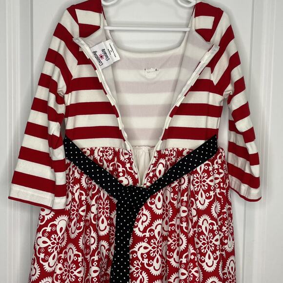 Counting Daisies Mixed Print Holiday Dress Size 6X - Picture 8 of 10